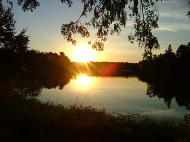 Sunrise on Round and Lime Kiln Lakes
