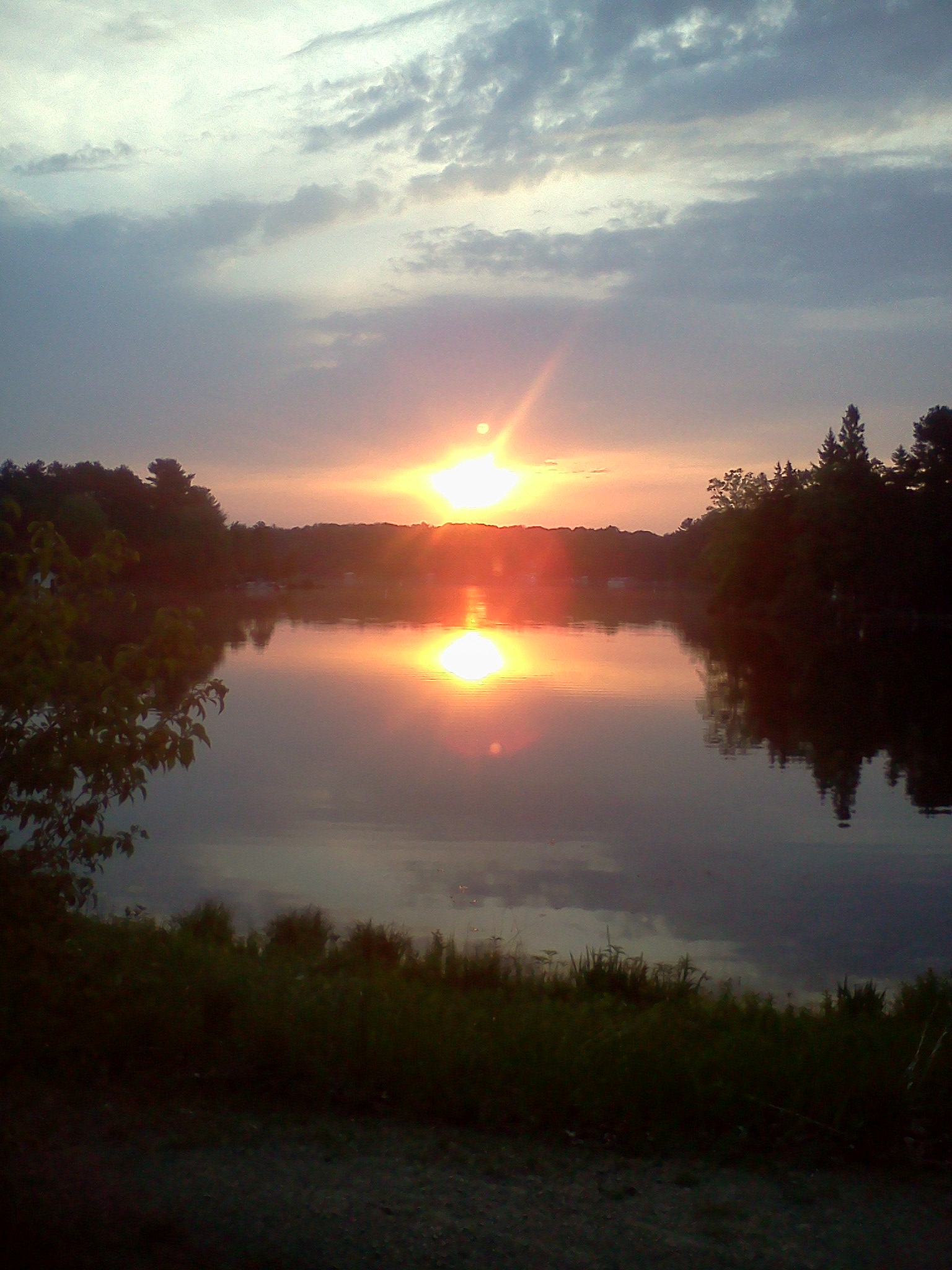 Sunrise over Round and Lime Kiln Lakes
