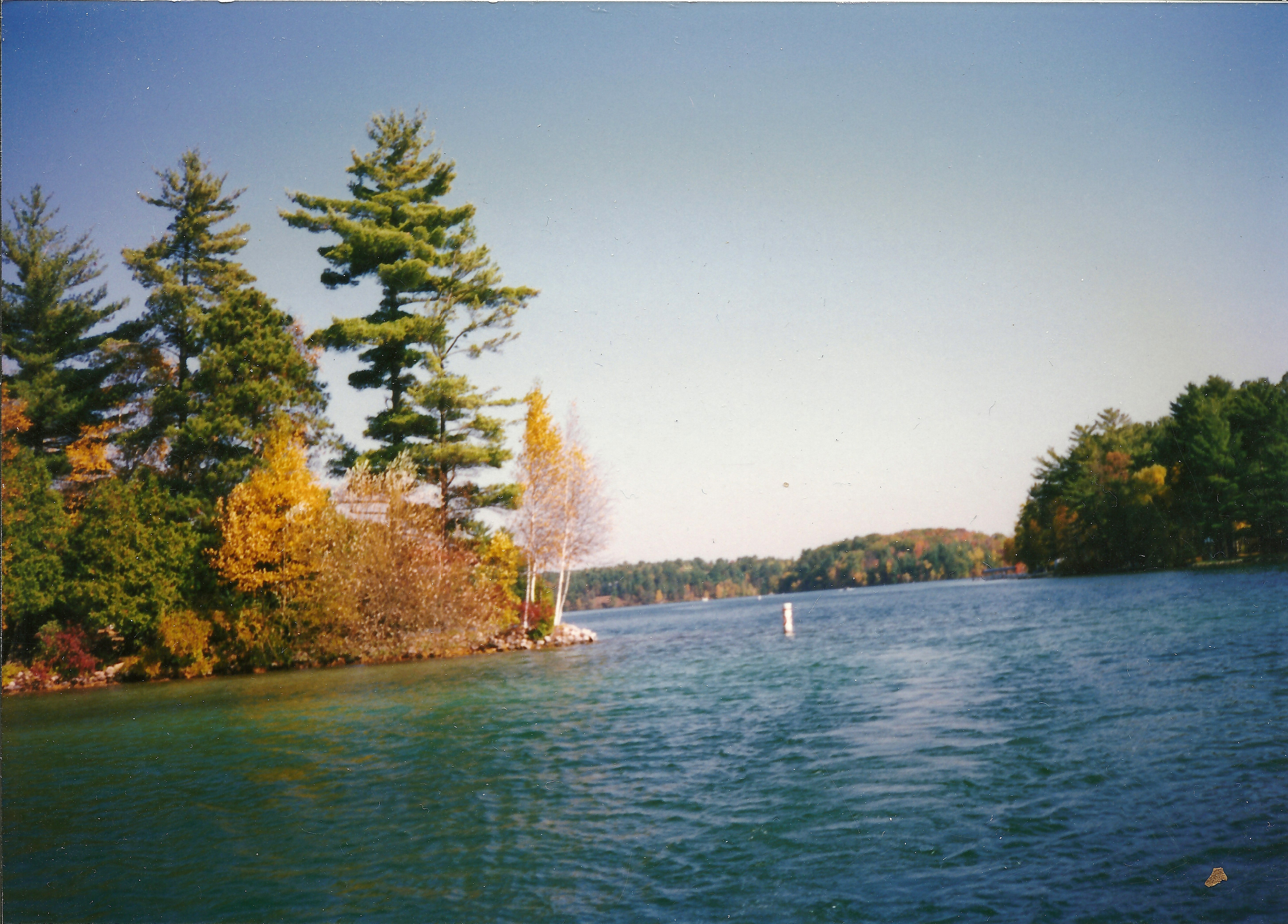 Nessling Lake with Rainbow Lake and Government Island in background.