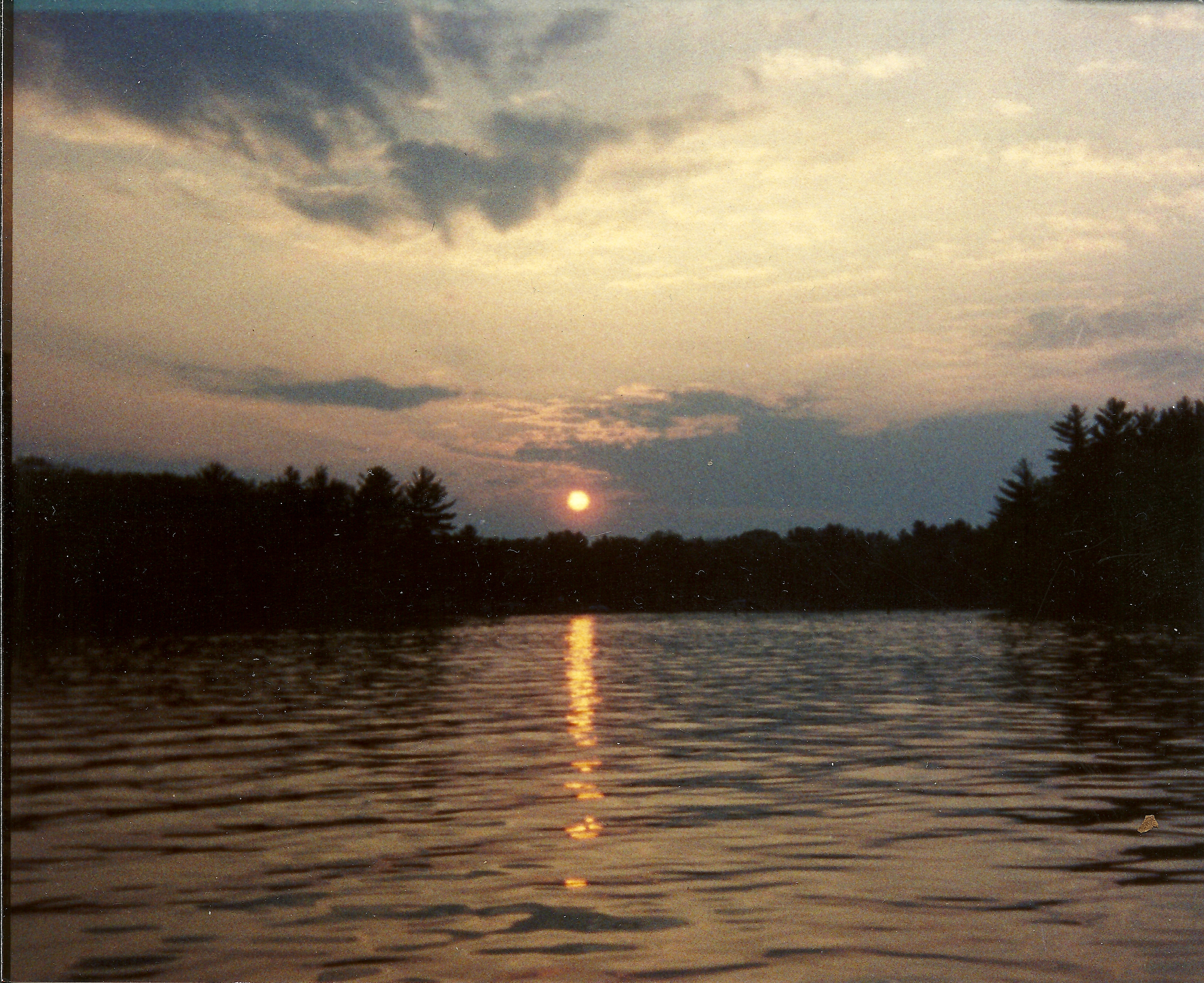 Sunset on Rainbow Lake on The Chain O' Lakes 
