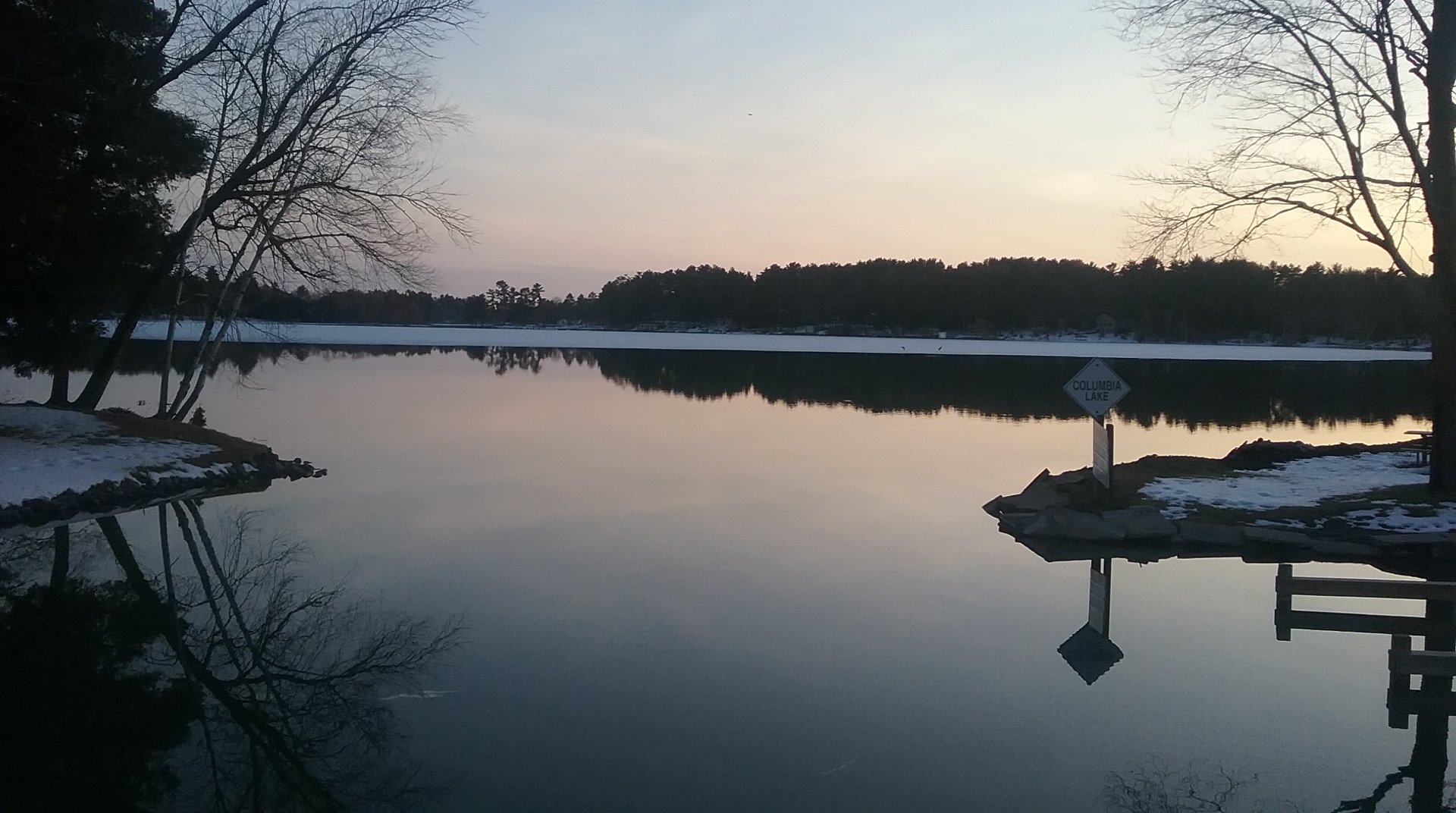 Columbia Lake after 28 inches of snow in the beginning of April a few years ago!