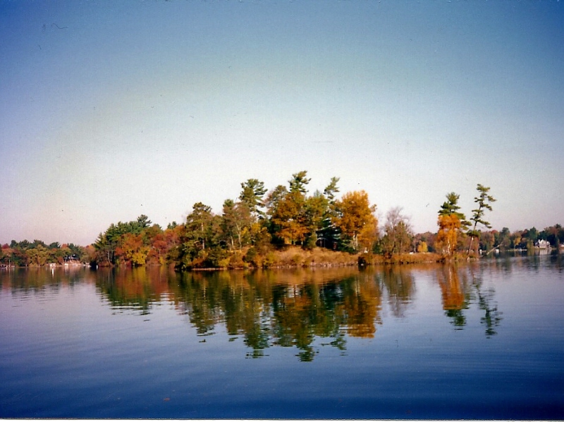 Esther Williams Island also known as Crescent Island on Rainbow Lake 